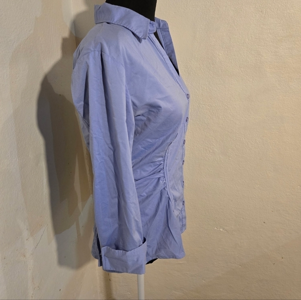 New York & Company Light Blue Button-Down Shirt - Picture 2 of 5